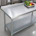 Thumbnail image #3 for Duke 60-Inch x 24-Inch 14 Gauge Stainless Steel Work Table with 1-1/8 Inch Riser and Galvanized Undershelf