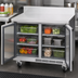 Thumbnail image #3 for Beverage-Air 34-Inch Shallow Depth Two-Section Worktop Refrigerator with Solid Reversible Doors
