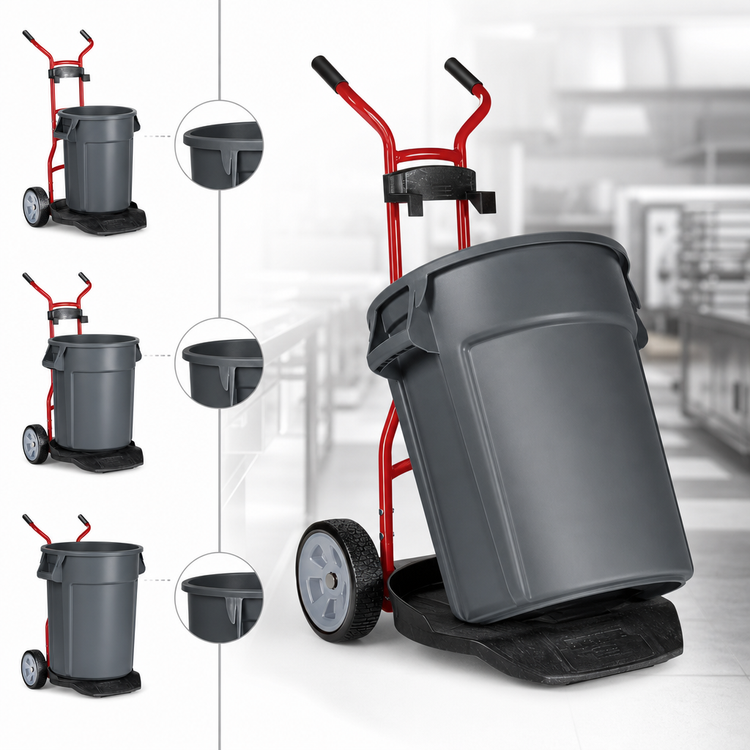 Product image #3 for BRUTE Construction and Landscape Trash Can Dolly for 32, 44, and 55 Gallon Containers, 250 lb. Capacity