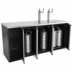 Thumbnail image #3 for Micro Matic USA Pro-Line MDD78-E Three-Section Direct Draw Beer Dispenser, 4-Keg, 80-Inch, Black, Dual Towers, Integrated Glass Rinser