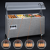 Thumbnail image #3 for Vollrath 2-Series Affordable Portable 4-Well Mobile Hot Food Station with Buffet Breath Guard, Enclosed Storage Base, Granite, 120V