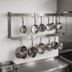 Thumbnail image #3 for John Boos 120-Inch Wall-Mount Double-Bar Stainless Steel Pot Rack with 20 Double Hooks