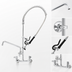 Thumbnail image #3 for equip 5PR-8W18 8 Inches Wall-Mount Pre-Rinse Unit with 18 Inches Add-On Faucet & 44 Inches Flexible Hose