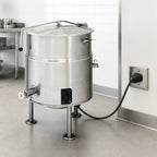 Thumbnail image #3 for Cleveland Range KEL40 40-Gallon Electric Tri-Leg Steam Kettle with 2/3 Steam Jacket and 316 Stainless Steel Interior