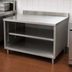 Thumbnail image #3 for BK Resources Stainless Steel Chef Table with 5-Inch Riser, Open Front Cabinet Base, 30