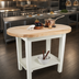 Thumbnail image #4 for Boos Block Elliptical C-Table Island Work Table with 60 x 30 Inch Edge Grain Butcher Block Top