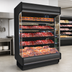 Thumbnail image #3 for Howard-McCray R-OM35E-8-LB-B Packaged Meats Low-Base Open Merchandiser, 99 Inch Black Vertical Case, Remote Refrigeration
