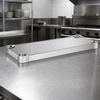 Thumbnail image #4 for Eagle Group Quik-Set SHDS1842SF 42 x 18 Inch Flat Solid Shelf, 14-Gauge 304 Stainless Steel, Marine Edge, 1000 lb. Capacity