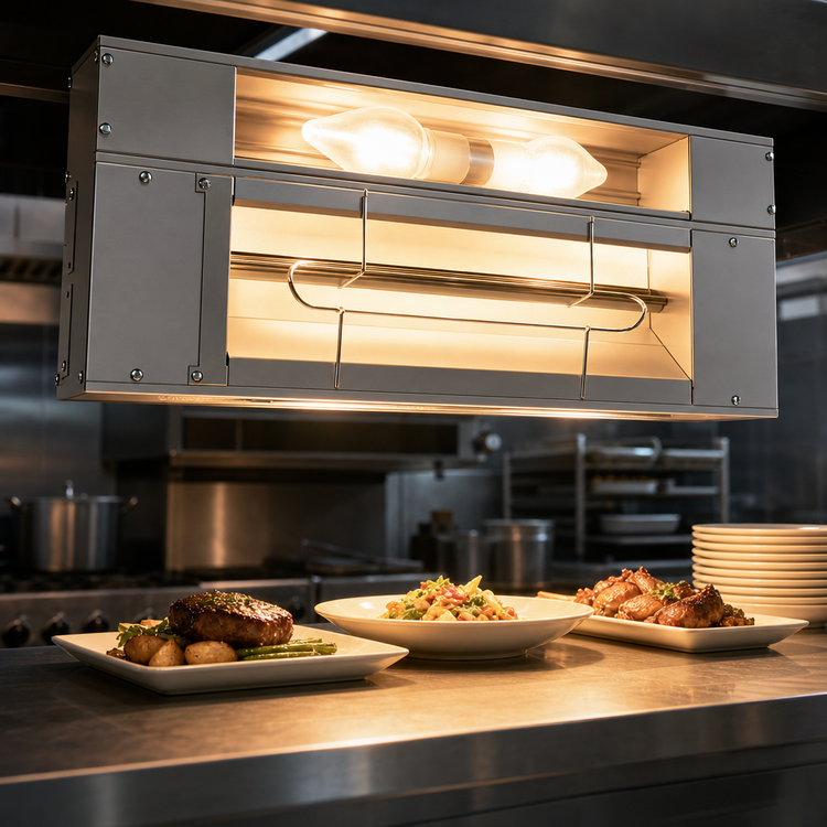 Product image #3 for Hatco Glo-Ray GRAL-108 Lighted Infrared Strip Heater, 108 Inch Wide, Aluminum, 2.39 kW