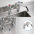 Thumbnail image #3 for BK Resources OptiFlow Heavy Duty 4-Inch Center Deck-Mount Faucet with 8-Inch Swing Spout