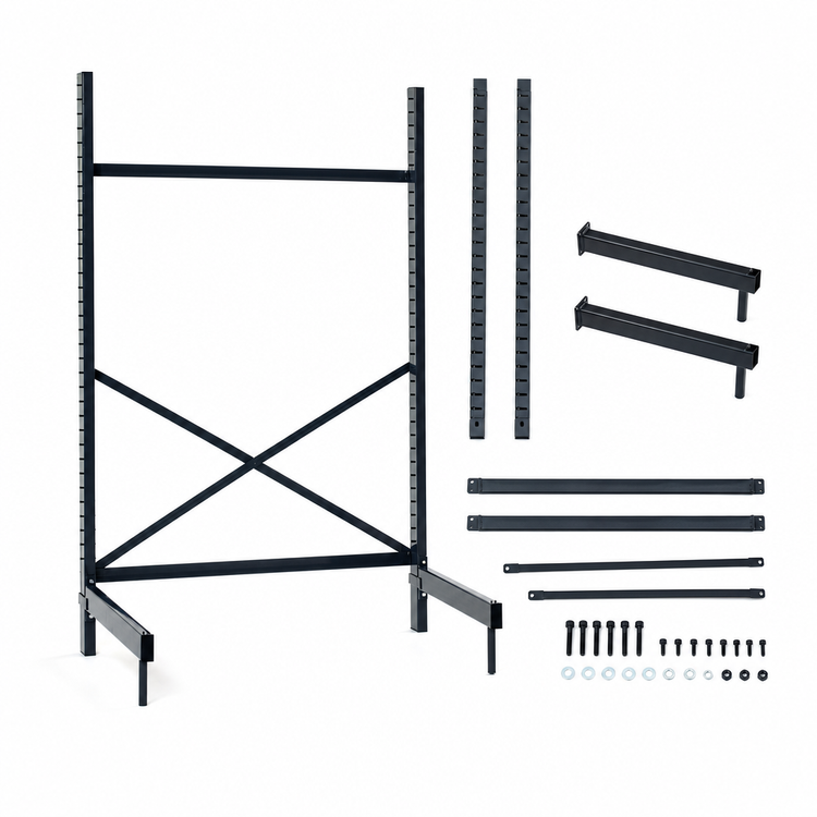 Product image #3 for Metro SmartLever 86-3/8 Inch High Stationary Starter Cantilevered Shelving Base Kit for 30 x 24 Shelves