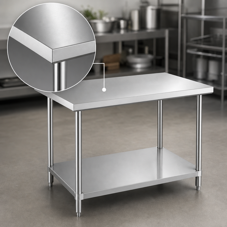 Product image #3 for 24 x 48 x 34-Inch Stainless Steel Work Table with Undershelf