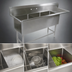 Thumbnail image #3 for John Boos Pro-Bowl 3-Compartment 16-Gauge Stainless Steel Sink with 24-Inch Right Drainboard