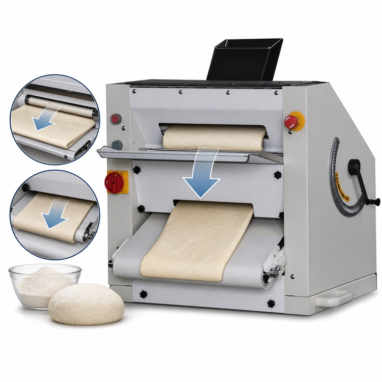 Product image #3 for BakeryXpress Countertop 20-Inch Double Pass Pizza and Pie Dough Sheeter