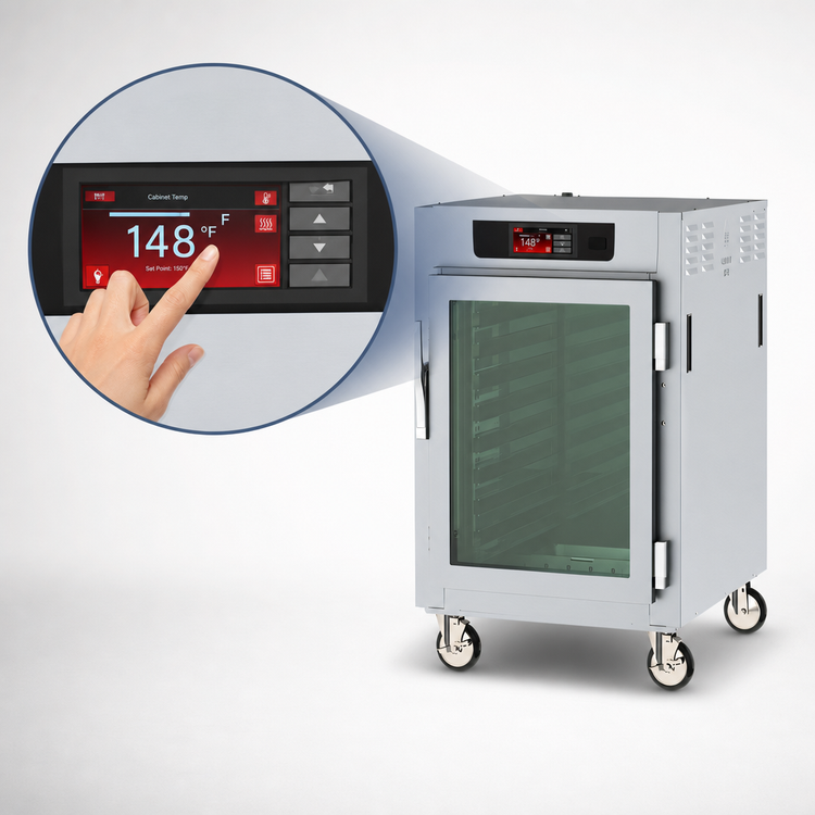 Product image #3 for Metro C5 8 Series Mobile Half-Height Pass-Thru Heated Holding Cabinet, 8 Sheet Pan Capacity