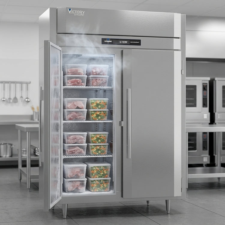 Product image #2 for Victory UltraSpec™ FSA-2D-S1-EW-HC Two-Section Full-Size Reach-In Freezer with Solid Doors