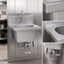 Thumbnail image #3 for Eagle Group Wall-Mounted Knee Pedal Hand Sink with 13-1/2 x 9-3/4 x 6 Inch Bowl