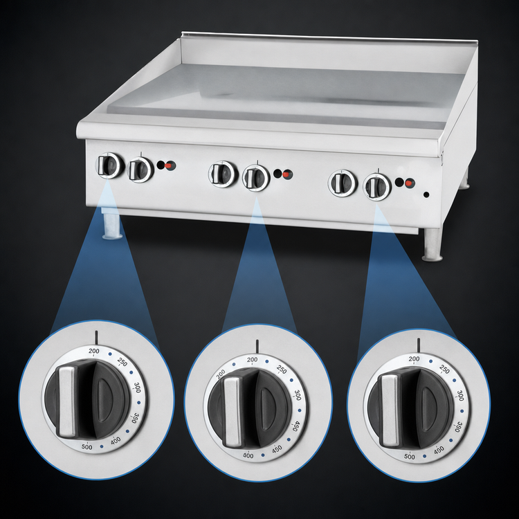 Product image #3 for Garland U.S. Range 36-Inch Heavy-Duty Countertop Gas Griddle with Thermostatic Controls