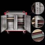Thumbnail image #3 for Carter-Hoffmann (Middleby) PTDTT20 Enclosed Stainless Steel Meal Delivery Cart, Two-Door, 20-Tray Capacity