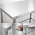 Thumbnail image #3 for Sapphire 48 Inch x 30 Inch 18-Gauge Stainless Steel Work Table with Open Base and Galvanized Legs