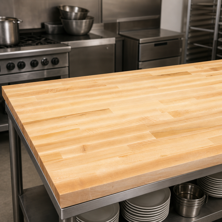 Product image #3 for John Boos Boos Block Blended Edge Grain Maple Kitchen Countertop, 144 x 32 x 1-1/2 Inch, Oil Finish