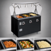 Thumbnail image #3 for Vollrath 2-Series Affordable Portable™ 3-Well Mobile Hot Food Station with Buffet Breath Guard, 208-240V, Black Enclosed Base