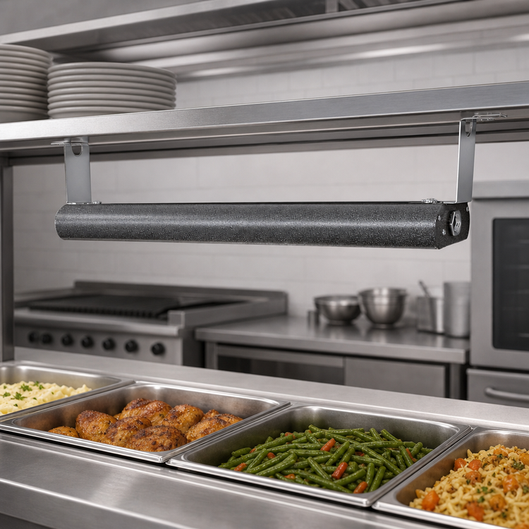 Product image #3 for Vollrath 84-Inch Low Profile Unlighted Heat Strip Warmer, Aluminum Housing, Silver Vein Finish, 208V