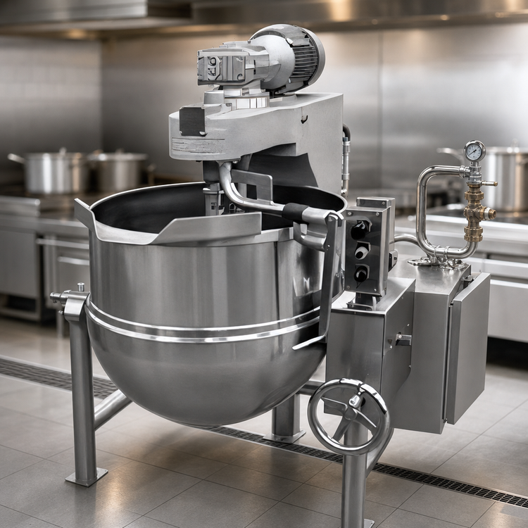 Product image #3 for Groen 80-Gallon Direct Steam Tilting Steam Kettle Cooker/Mixer with Twin Shaft Scraper Mixer