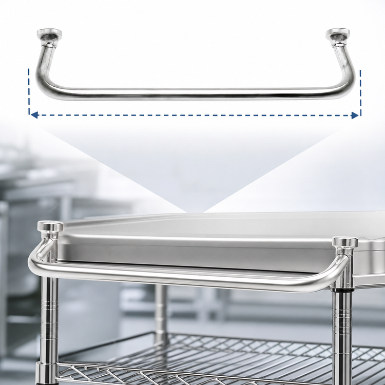 Product image #3 for Metro Super Erecta 21-Inch Stainless Steel Cart Extended Handle