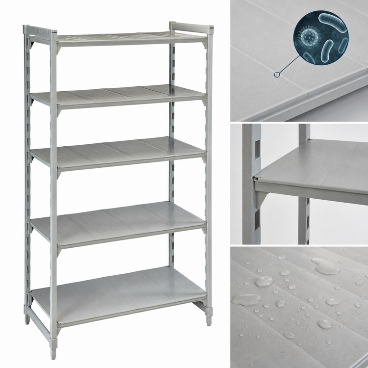 Product image #4 for Cambro Camshelving Premium 60-Inch Wide x 21-Inch Deep x 84-Inch High 5-Shelf Solid Stationary Starter Unit