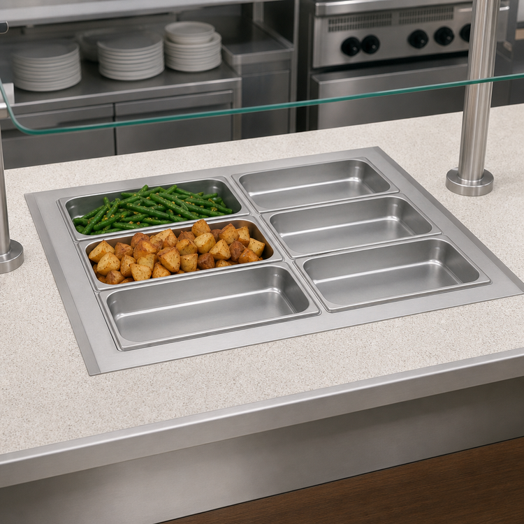 Product image #3 for Hatco HWBI-2M Drop-In Modular/Ganged Heated Well, 2 Full-Size Pan Capacity