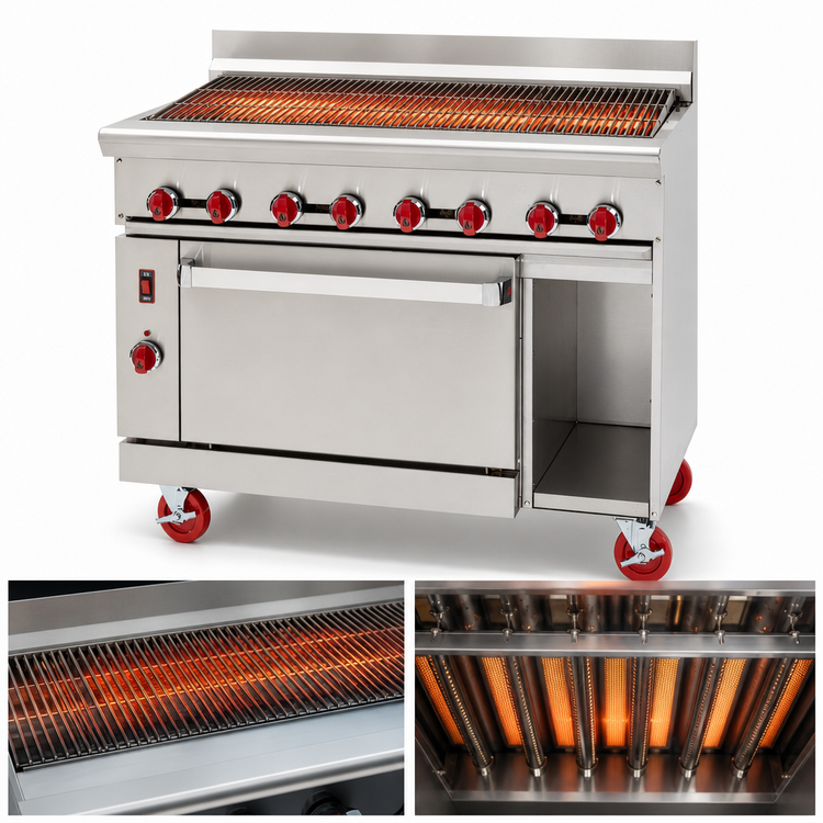 Product image #3 for American Range 24-Inch Gas Charbroiler Restaurant Range with 20-Inch Storage Base