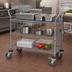 Thumbnail image #3 for Quantum 3-Shelf Wire Utility Bus Cart, 36W x 24D x 37-1/2H, Gray Epoxy Antimicrobial Finish, 1200 lb Capacity