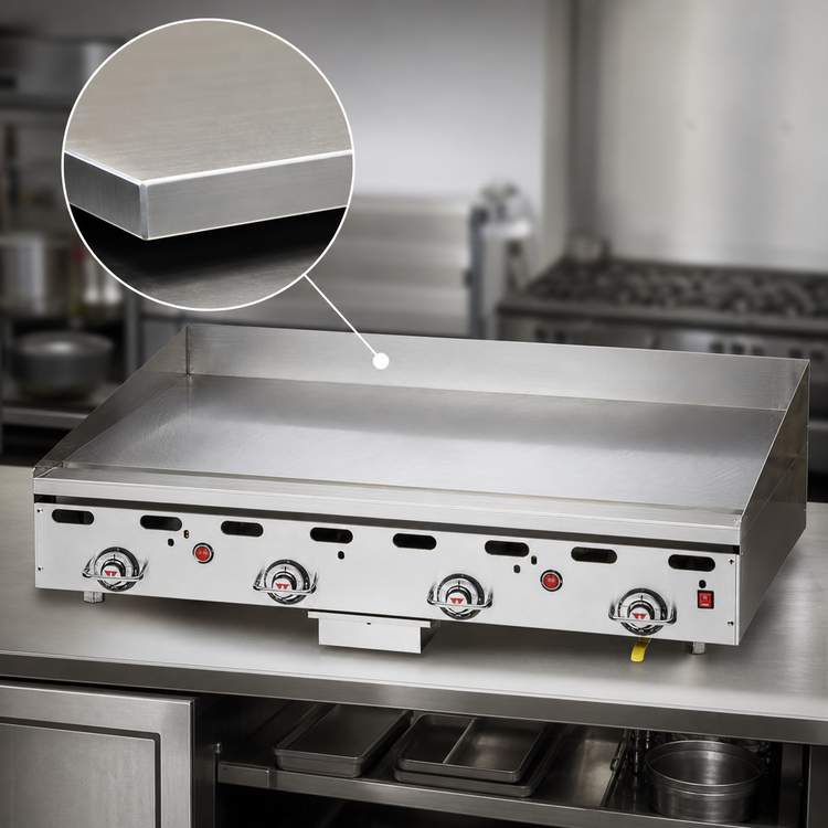 Product image #4 for Vulcan Heavy Duty Countertop Gas Griddle with 36-Inch x 30-Inch Cooking Surface, 1-Inch Polished Steel Plate