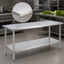 Thumbnail image #3 for Eagle Group Budget Series 84 Inch x 30 Inch 430 Stainless Steel Work Table with Undershelf