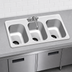 Thumbnail image #3 for Eagle Group Self-Rimming Three-Compartment Drop-In Sink with 14 x 16 x 9.5-Inch Bowls, Faucet and Basket Drains