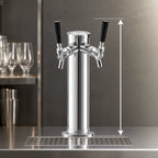 Thumbnail image #3 for Perlick Corporation 4016-1 Glycol-Cooled Countertop Beer Draft Tower, 2-Faucet, 13-3/4-Inch Extra-Height, Polished Chrome