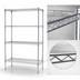 Thumbnail image #3 for Eagle Group 4-Tier Starter Wire Shelving Unit, 30 x 21 x 74 Inches, Chrome-Plated