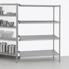 Thumbnail image #3 for Metro Super Erecta AN556C Chrome Wire Shelving Add-On Unit, 4 Shelves, 48"W x 24"D x 63"H