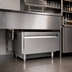 Thumbnail image #3 for Glastender Underbar Add-On Cabinet Base with Hinged Door, 22 Inch Wide, Stainless Steel