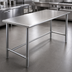 Thumbnail image #3 for Eagle Spec-Master Flat Top Work Table, 84 Inch x 36 Inch, 304 Stainless Steel Top, Galvanized Tubular Base
