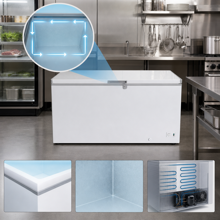 Product image #3 for Excellence Commercial Products BD-16 Commercial Chest Freezer, 15.8 Cu. Ft., Solid Hinged Lid