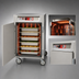 Thumbnail image #3 for Metro C5 6 Series Half-Height Mobile Heated Holding Cabinet with Solid Doors and Universal Slides, 120V