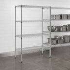 Thumbnail image #3 for Metro Super Erecta N426BR Stationary Starter Wire Shelving Unit, 30"W x 21"D x 63"H, 4 Shelves, Brite Finish