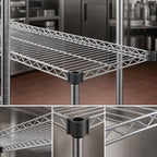 Thumbnail image #3 for Eagle Group QuadTruss QA2460S Stainless Steel Wire Shelf, 60 x 24 in., 600 lb. Capacity Case of 2