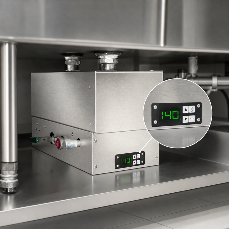 Product image #3 for Hubbell Water Heaters JSK-3 Electric Sanitizing Sink Heater, 3 kW Undersink Stainless Steel