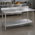 Thumbnail image #3 for Deluxe Series 30 x 30 Inch Stainless Steel Work Table with Rear Upturn and Adjustable Undershelf