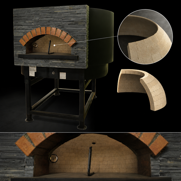 Product image #3 for Univex DOME47R Artisan Stone Hearth Round Gas Pizza Oven, 47-1/4 Inch Chamber, 7-Pizza Capacity
