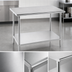Thumbnail image #3 for Advance Tabco 84-Inch W x 36-Inch D Stainless Steel Work Table with Adjustable Undershelf