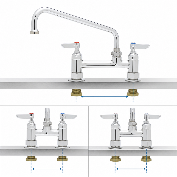 Product image #3 for T&S Brass B-0226 Deck Mount Mixing Faucet with 10-Inch Swing Nozzle